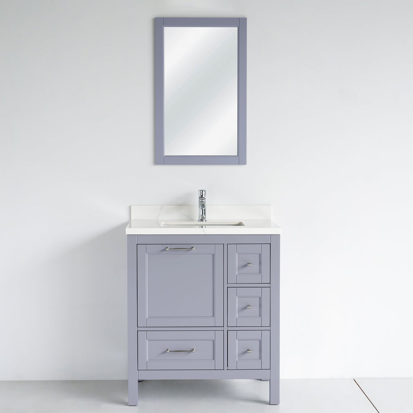 30 Inch Gray Selena Bathroom Vanity with Countertop