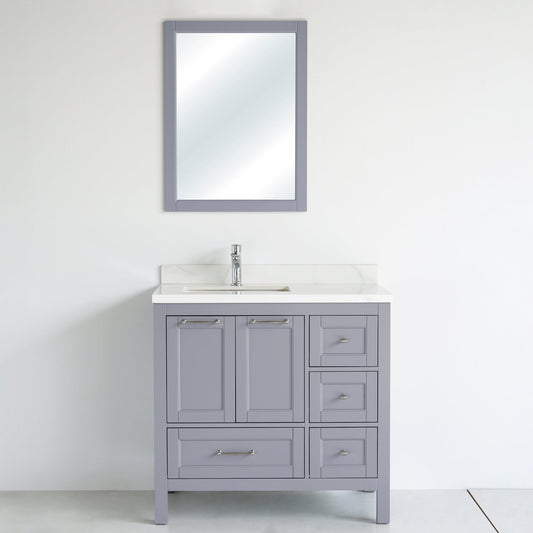 36 Inch Gray Selena Bathroom Vanity with Countertop