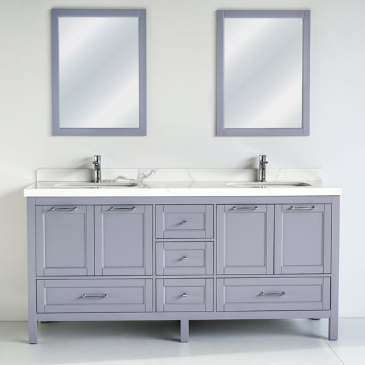 72 Inch Gray Selena Bathroom Vanity