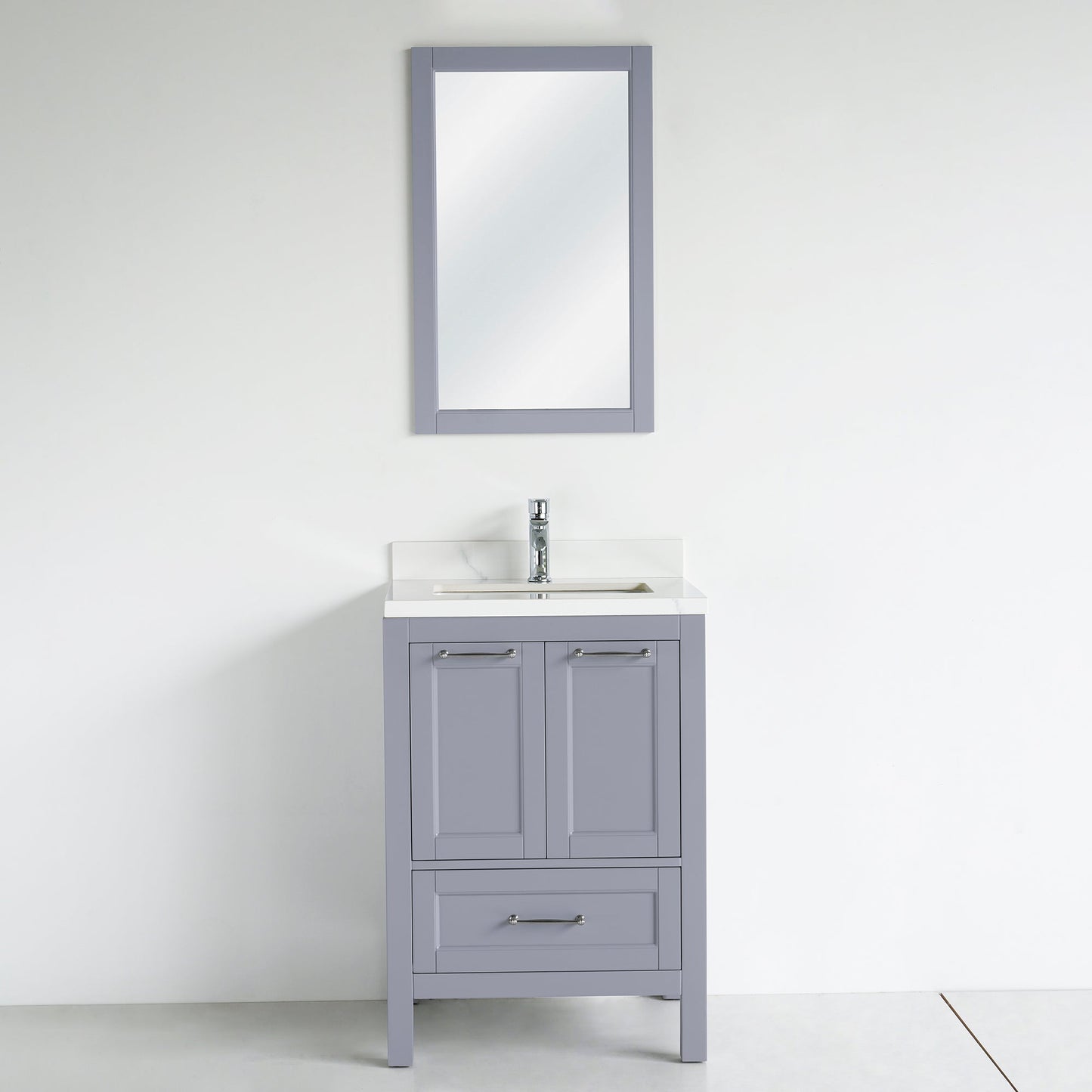 24 Inch Gray Selena Bathroom Vanity with Countertop