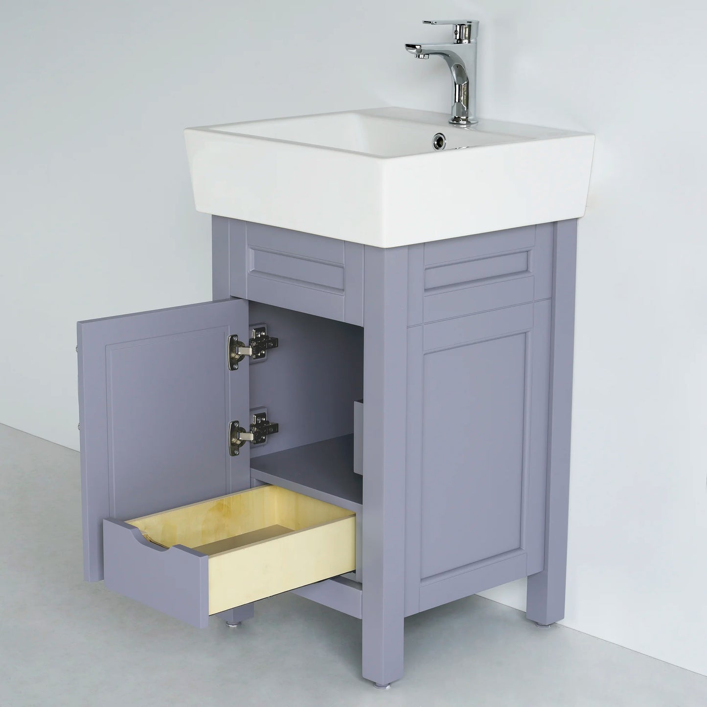 18 Inch Gray Selena Bathroom Vanity with Countertop
