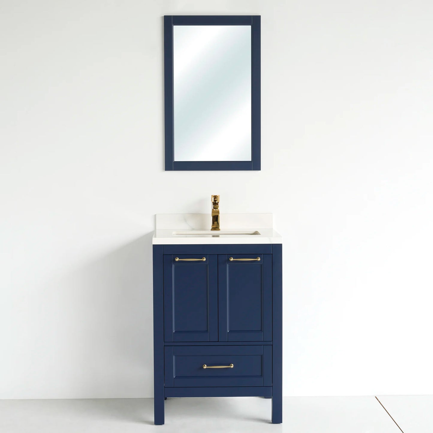 24 Inch Navy Blue Selena Bathroom Vanity with Countertop