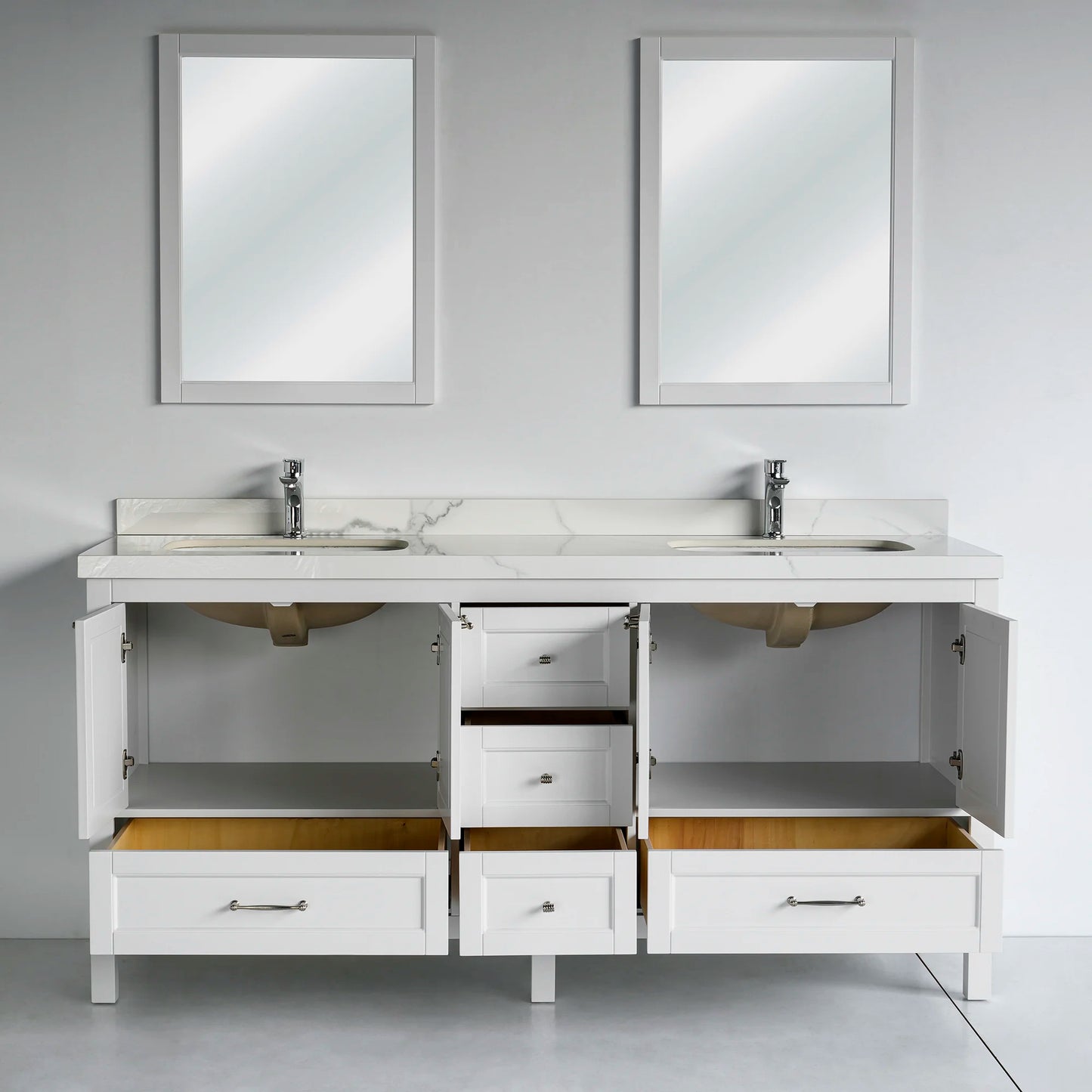 72 Inch White Selena Bathroom Vanity