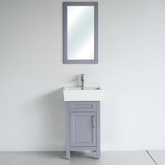18 Inch Gray Selena Bathroom Vanity  with Countertop
