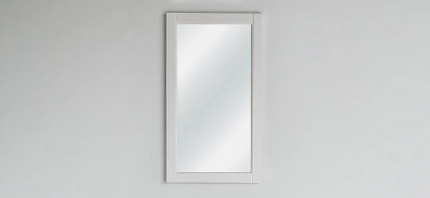 18 Inch White Selena Mirror