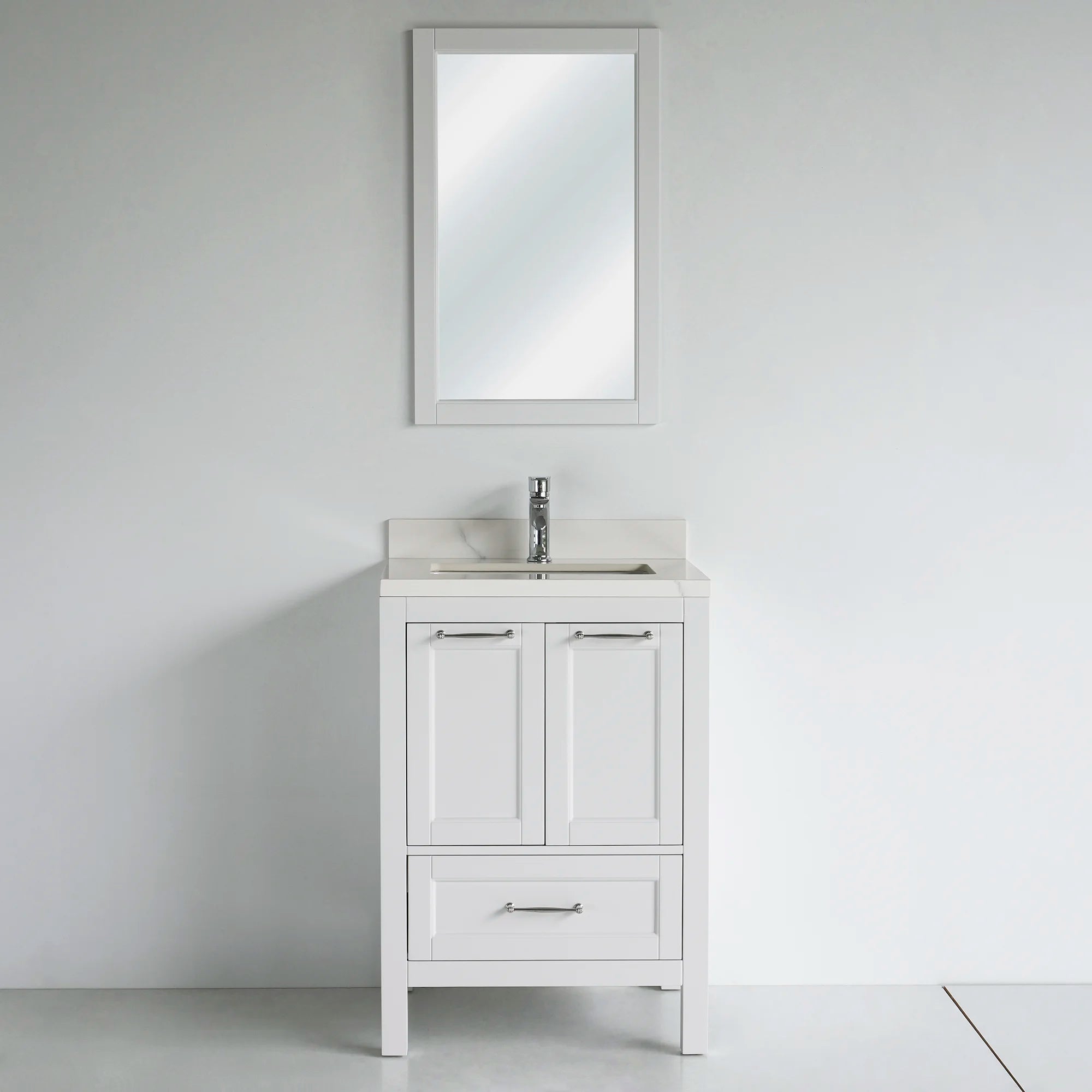 24 Inch White Selena Bathroom Vanity with Countertop – Avaluxury