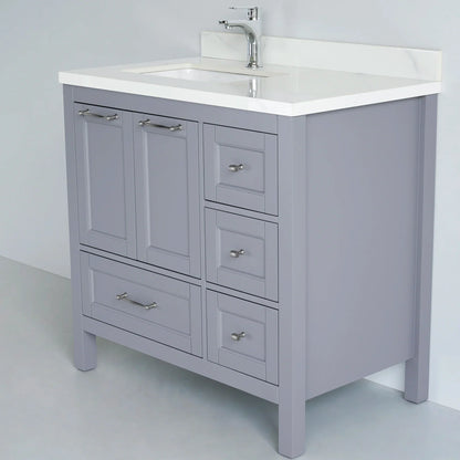 36 Inch Gray Selena Bathroom Vanity with Countertop