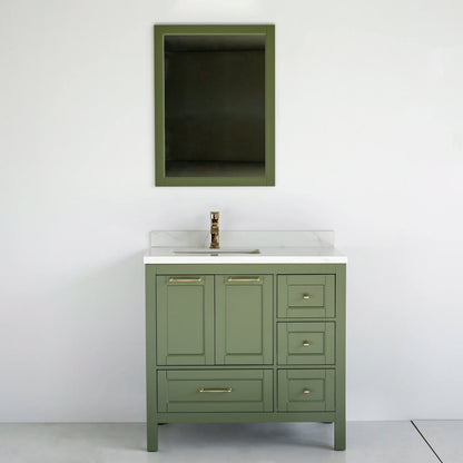 36 Inch Green Selena Bathroom Vanity