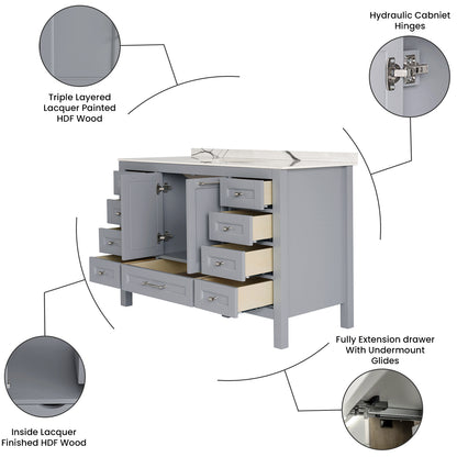 48 Inch Gray Selena Bathroom Vanity