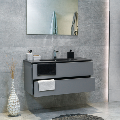 40 Inch Matte Dust Gray Veneto Floating Bathroom Vanity