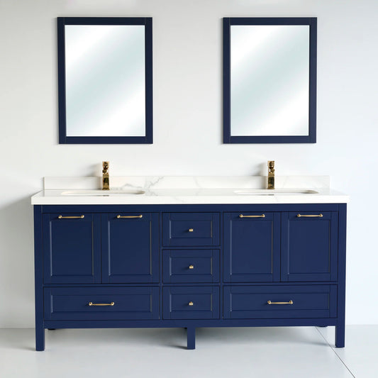 72 Inch Navy Blue Selena Bathroom Vanity