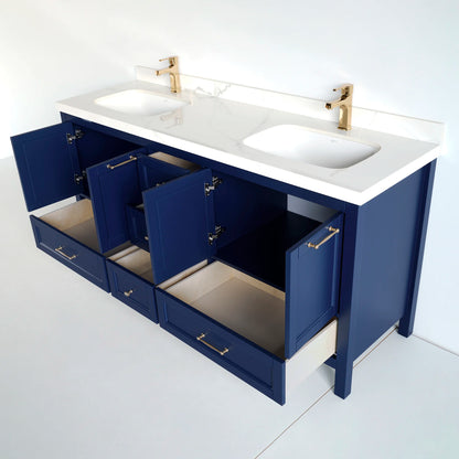 72 Inch Navy Blue Selena Bathroom Vanity