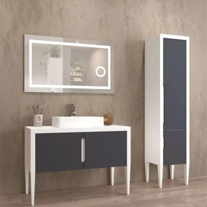 40 Inch White & Gray Vento Bathroom Vanity