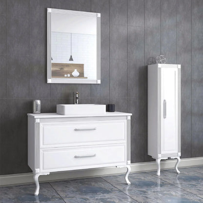 40 Inch White Iris Single Sink Bathroom Vanity